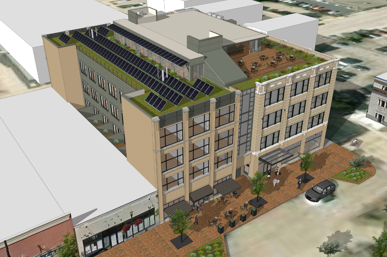 Hotel Verdant rooftop bar aerial view
